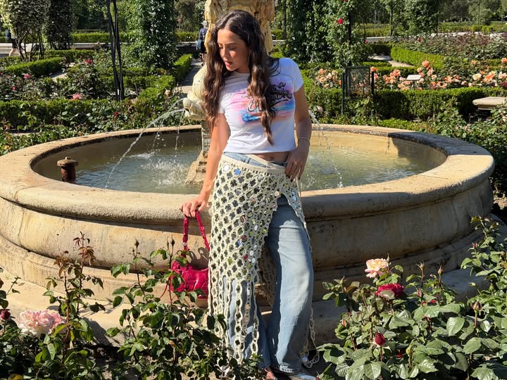 Instagram post by @alexsegurasanz for Desigual. Caption reads: Blossom season with @desigual 🌺 publi.