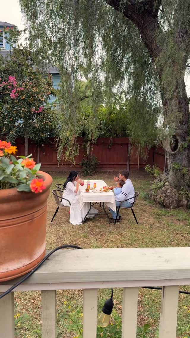 Instagram post by @alexafuelednaturally for Beyond Meat. Caption reads: Backyard dinners !!!  
#ad Summer is here, so we....