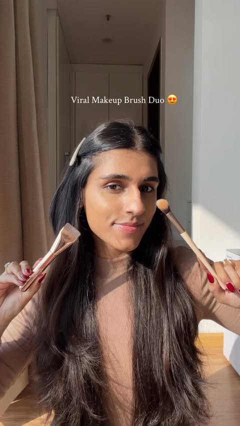 Instagram post by @vidhitaaa for Milagro Beauty. Caption reads: [...] I like my makeup to feel 🤍 #collab [Milagro....