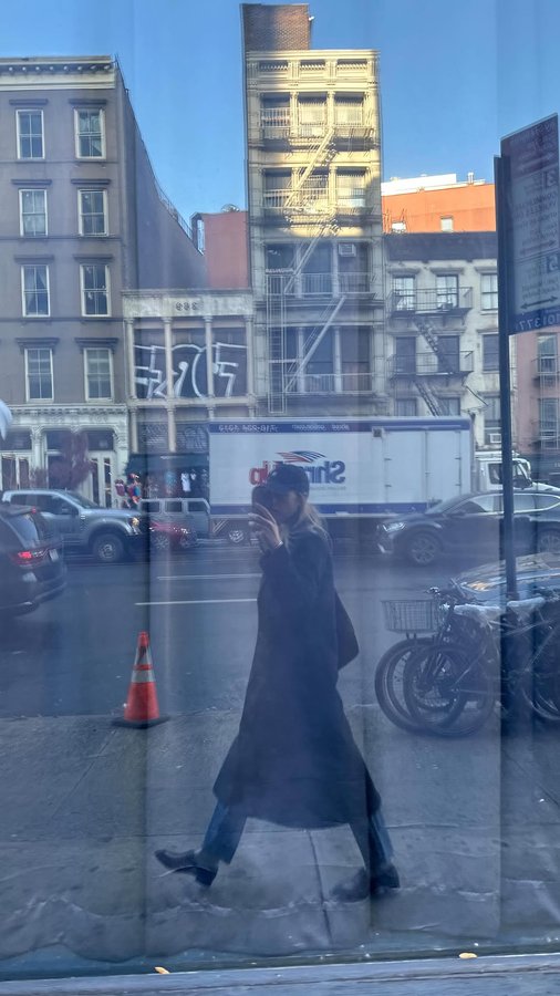 Instagram post by @theraylist for Theory. Caption reads: Sponsored by Bruce’s fur and NYC sanitation🎅🏻.