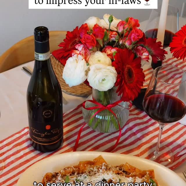 Instagram post by @lexiswinelist for WineEnthusiast. Caption reads: Italian-inspired dinner party with @pasquawines....