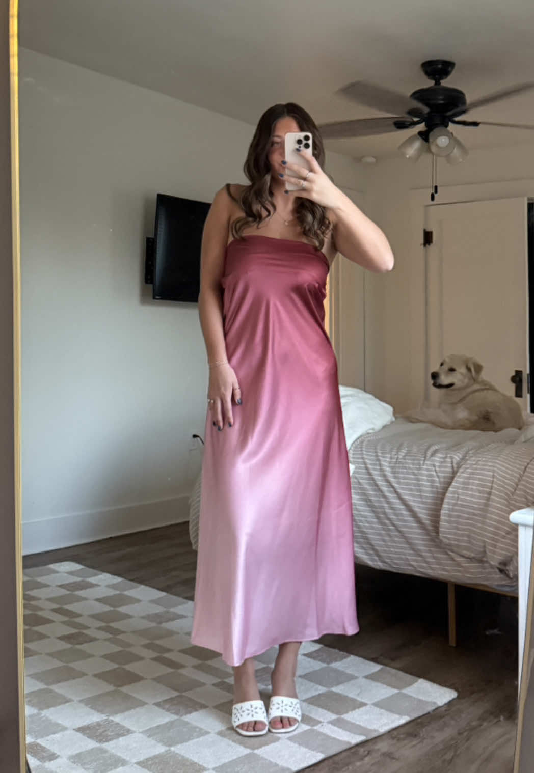 TikTok post by @gemma_noelle for 12th Tribe. Caption reads: [...] most perfect Valentine's Day dress!? @12TH....