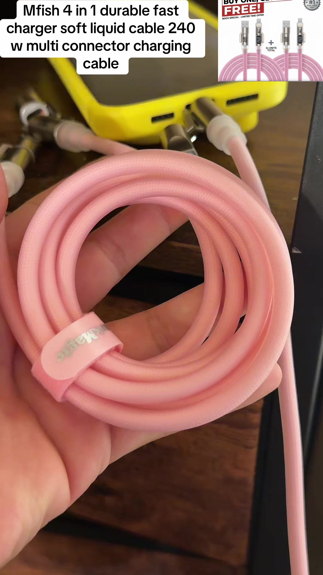 TikTok post by @ritaweylyn for Mfish Tech Inc. Caption reads: [...] #siliconcharger #mfishcharger #fyp @mfish....