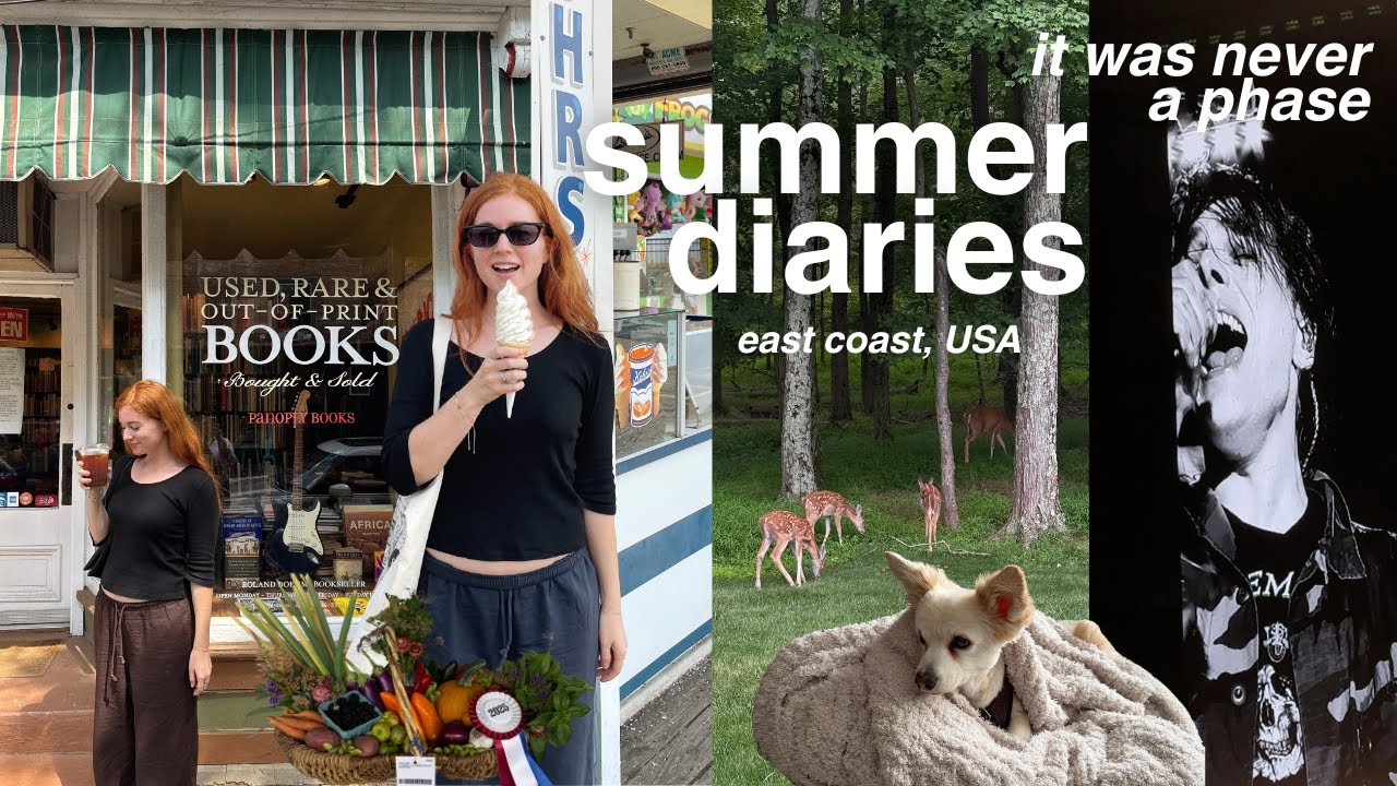 YouTube post by @caricakes for Skillshare. Caption reads: USA VLOG 🍦 summer in NYC, bookstores, my chemical....