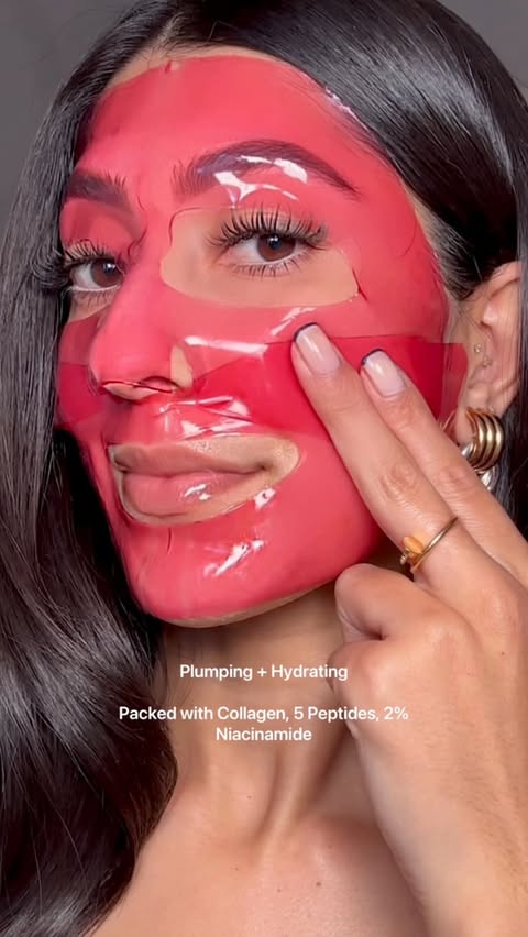 Instagram post by @madinashrienzada for YesStyle. Caption reads: PM SKINCARE 🍒❤️ 
Glass + Plump Skin Edition:....