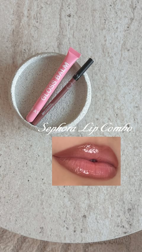 Instagram post by @_ariannacappello for Sephora Collection. Caption reads: La lip combo nude perfetta 🍩🧸 @sephoracollection....