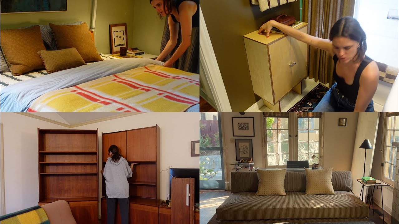 YouTube post by @wasselpa for Architectural Digest. Caption reads: HOME UPDATE: new sofa, bathroom cabinet, entry....