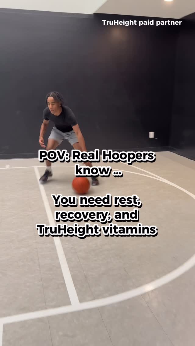 Instagram post by @therealkinna for TruHeight Vitamins. Caption reads: Sports isn’t for the weak. Thankful to make sure....