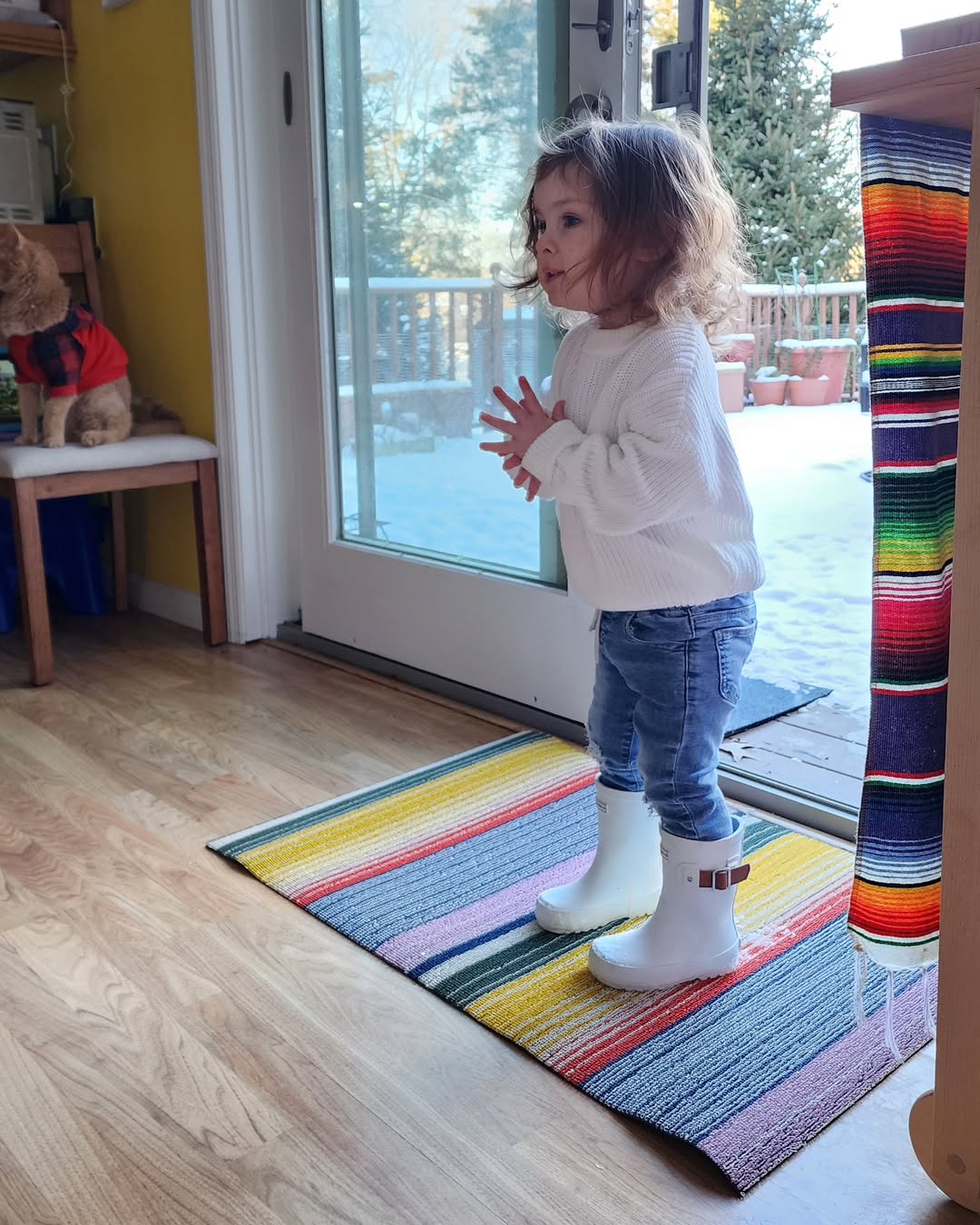 Instagram post by @kieran.and.mama for Chilewich. Caption reads: #ad| They are never too young to learn effective....