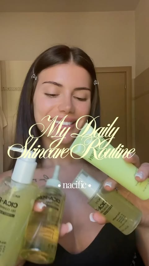 Instagram post by @_la_sary__ for NACIFIC. Caption reads: [...] love with this skincare routine 💚 by....