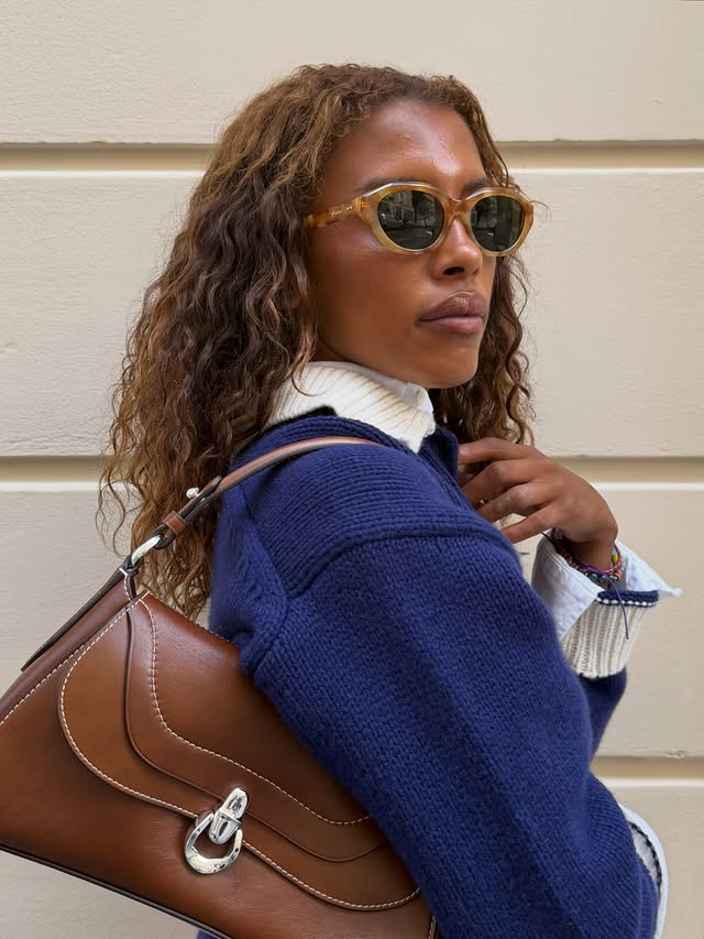 Instagram post by @mv.tiangue for Polo Ralph Lauren. Caption reads: Paris looks better in @poloralphlauren eyewear.....