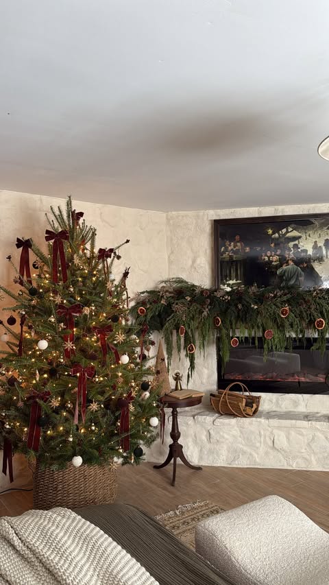 Instagram post by @brepurposed for World Market. Caption reads: Had zero plan for my tree this year - just kept....