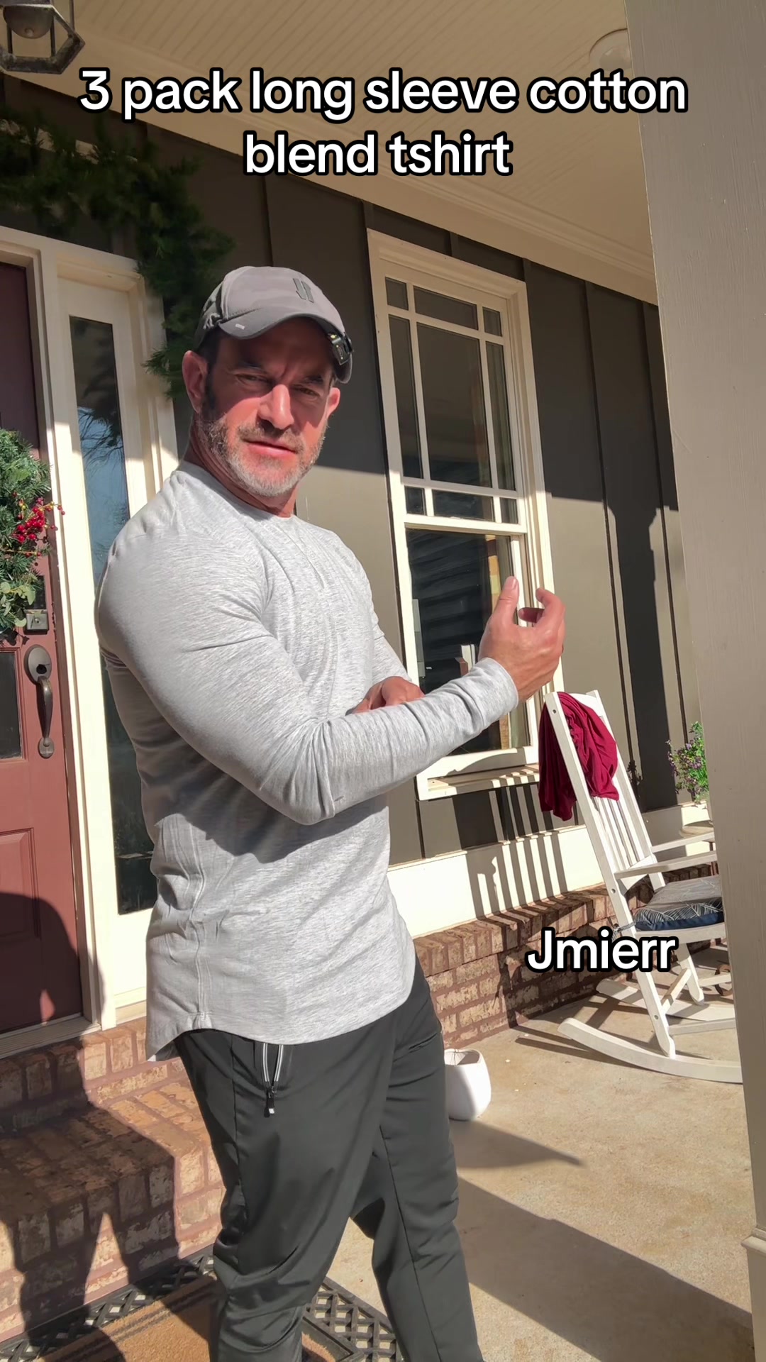 TikTok post by @leehill_pianomusic for JMIERR. Caption reads: [...] blend slim fit long sleeve tshirt from....