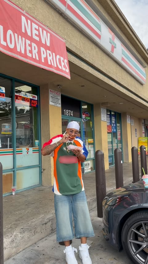 Instagram post by @a_j_a_u_n for 7-ELEVEN. Caption reads: [...] Make sure yall go check it out at a @7eleven....
