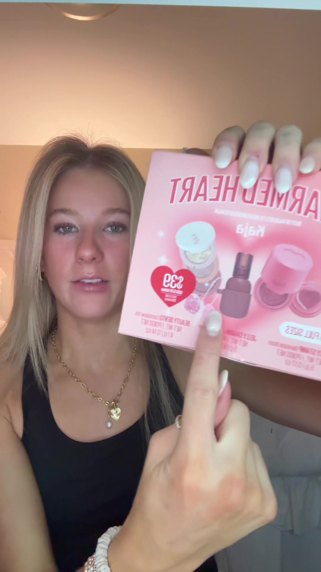 TikTok post by @avegemp for Kaja Beauty. Caption reads: This is so cute @Kaja Beauty .