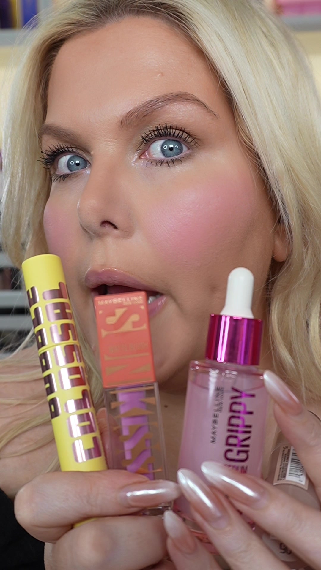 TikTok post by @askellenbeauty for Chemist Warehouse. Caption reads: Maybelline just dropped up to 30 NEW products....