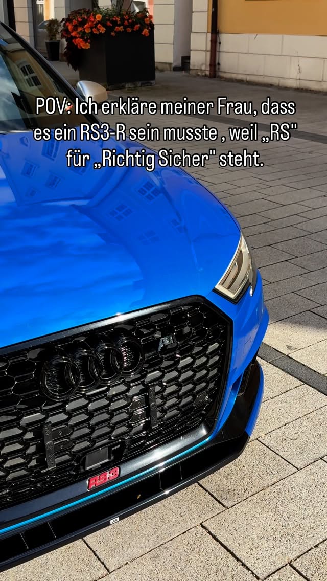 Instagram post by @audi_rs3_germany for Continental Reifen. Caption reads: Vertrau mir 💎
•
AUDI ABT RS3 non OPF
•
[Anzeige....