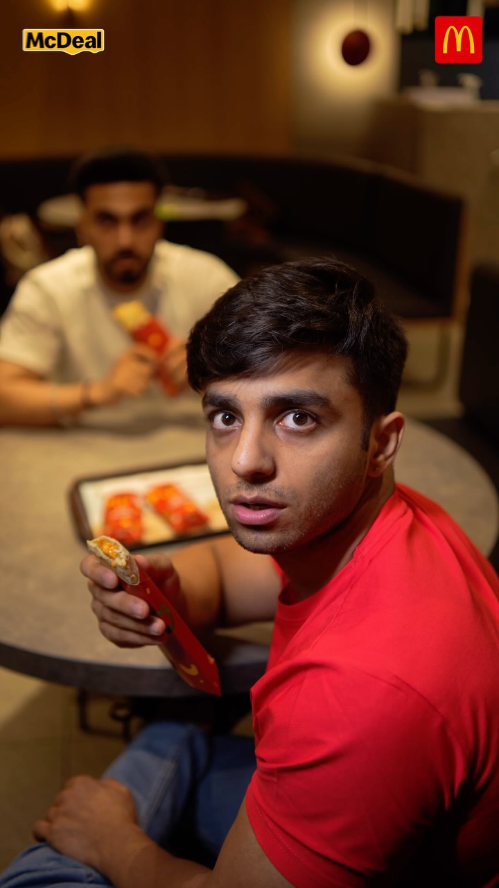 Instagram post by @aarushbhola17 for McDonald's India. Caption reads: Aaj ka dushman, kal ka dost!
Especially jab tangy....