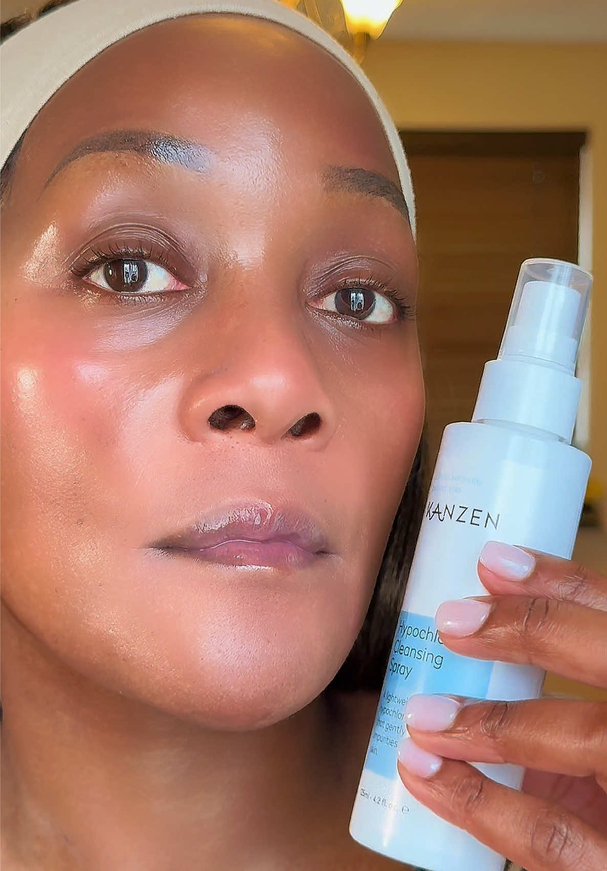 TikTok post by @mrsmixedraisins for Kanzen Skincare. Caption reads: [...] ….its not like it used to be ! @Kanzen....