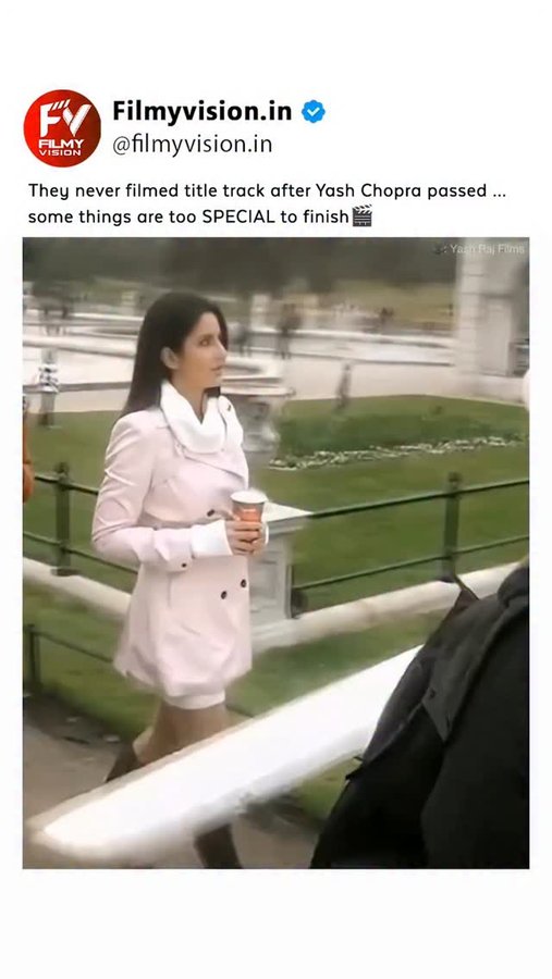 Instagram post by @filmyvision.in for Yash Raj Films. Caption reads: The title track of “Jab Tak Hai Jaan” was meant to....