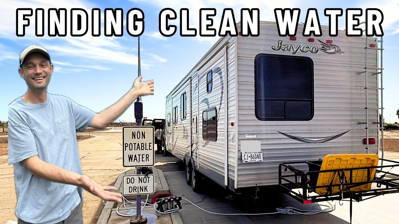 YouTube post by @navigationnowhere for Glacierfresh. Caption reads: How I Find Clean Drinking Water On The Road |....