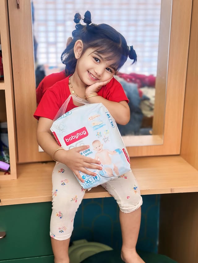 Instagram post by @nachu_thashu for FirstCry. Caption reads: #collaboration with @babyhug @firstcryindia As the....