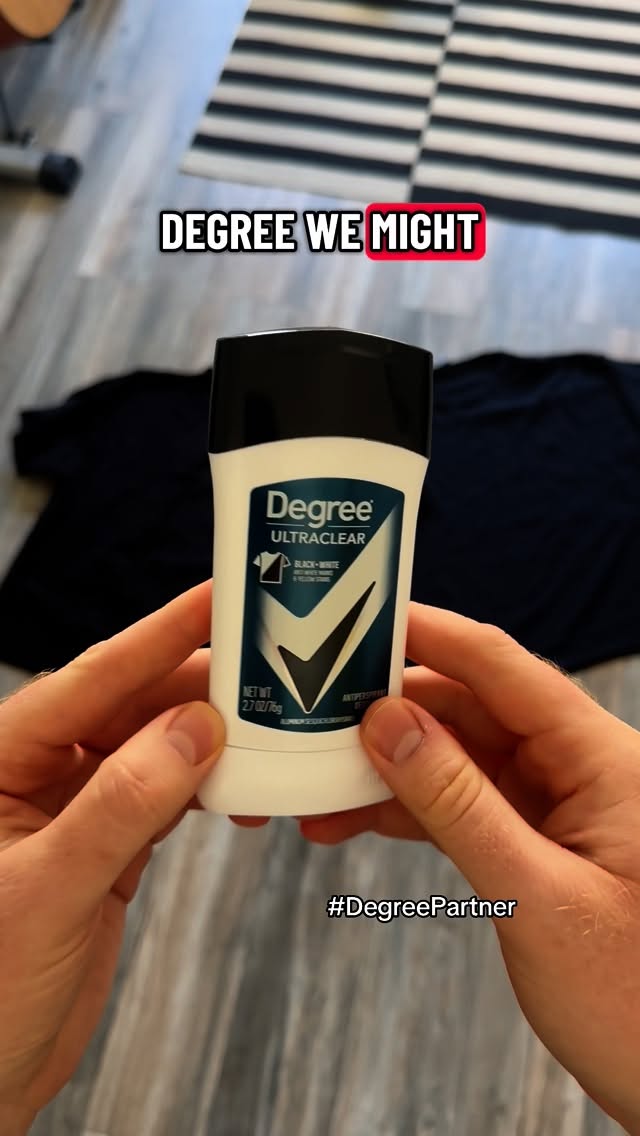 Instagram post by @moschinodorito for Degree. Caption reads: #DegreePartner, we might have an issue here…....