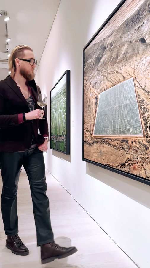 Instagram post by @fabiovonderliebl for Saatchi Gallery. Caption reads: I’m ever excited to explore the transformative....