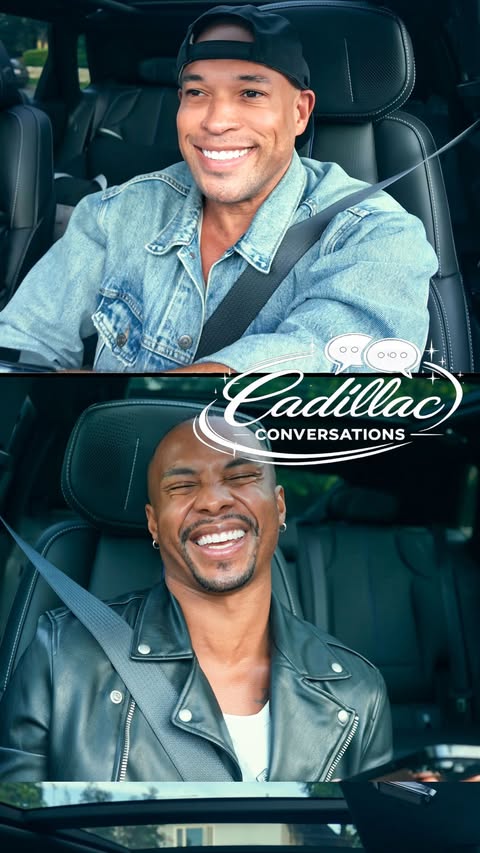 Instagram post by @just.denver for Cadillac. Caption reads: Cadillac Conversations with Jontá & Denver — [...].