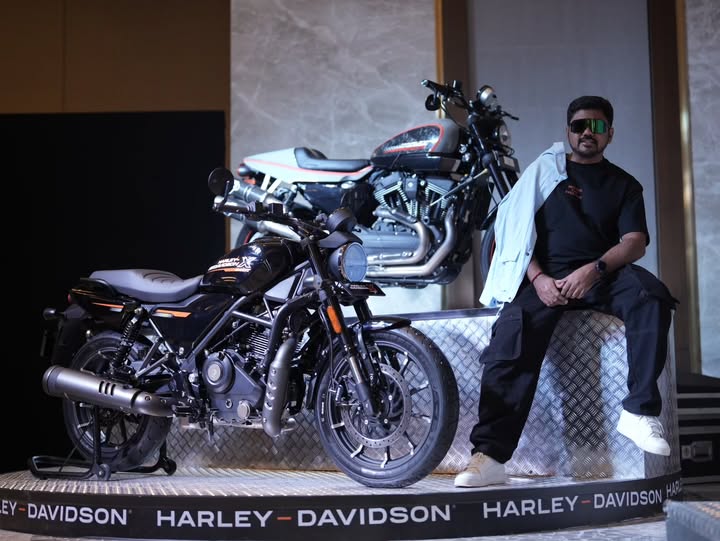 Instagram post by @deepu.vlogs for Harley-Davidson. Caption reads: The all new Harley-Davidson X440 T is finally....