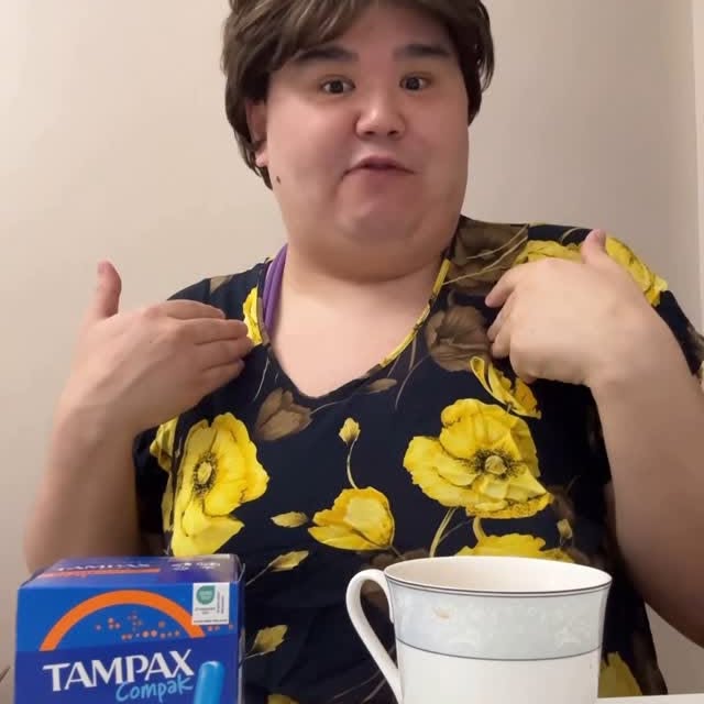 Instagram post by @bekaeasy for Tampax. Caption reads: Кыздар давайте, нетіңдер, и помните за первую....