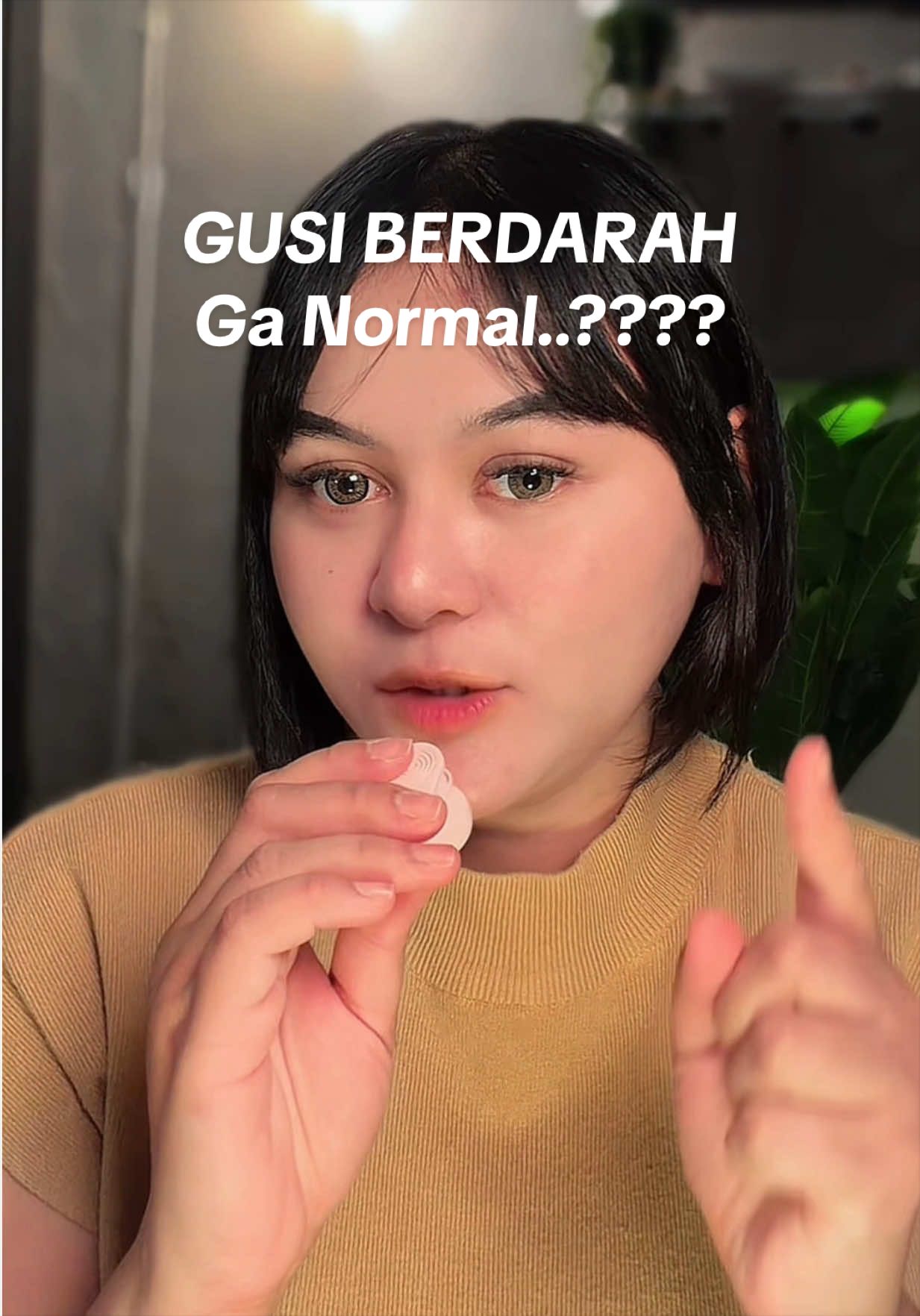 TikTok post by @lehabottoh for Metoo Beauty. Caption reads: [...] utama kesehatan Gigi kalian ✨ @Metoo Beauty....