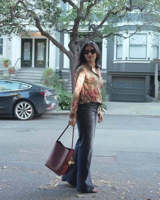Instagram post by @_poojj for MAISON de SABRÉ. Caption reads: [...] my favorite color Ϟ(๑⚈ ․̫ ⚈๑)⋆....