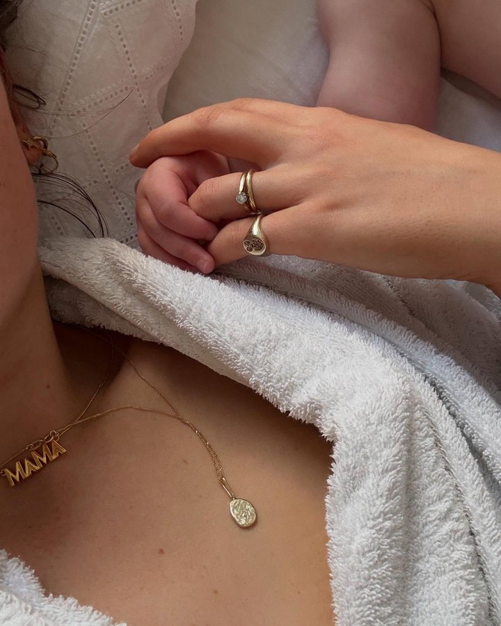 Instagram post by @saff_michaelis for Secret Linen Store. Caption reads: Recent faves as a girl mum 🎀🫶🏼

*includes some....