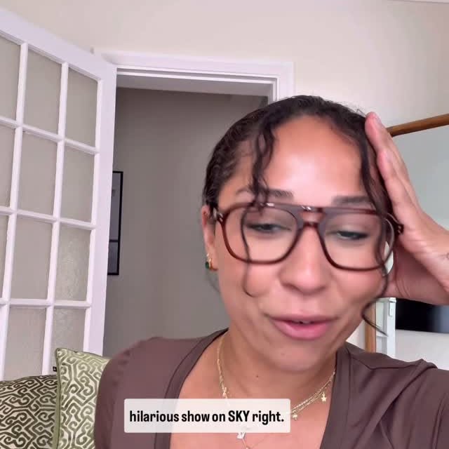 Instagram post by @ayame.p for Sky TV. Caption reads: Thank goodness I can binge watch HACKS because....