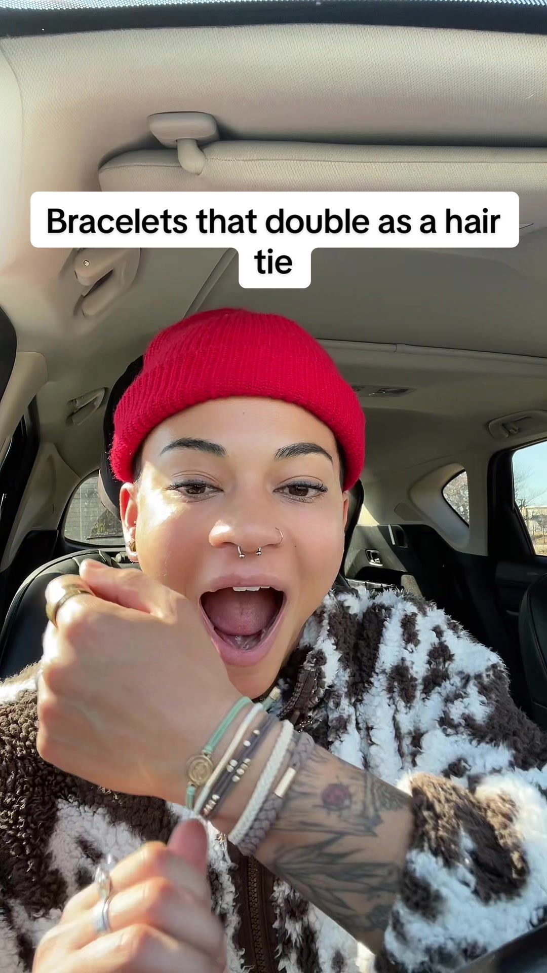 TikTok post by @blacksheep9395 for K’Lani. Caption reads: I’m obsessed! Thank you! @K'lani #hairties....