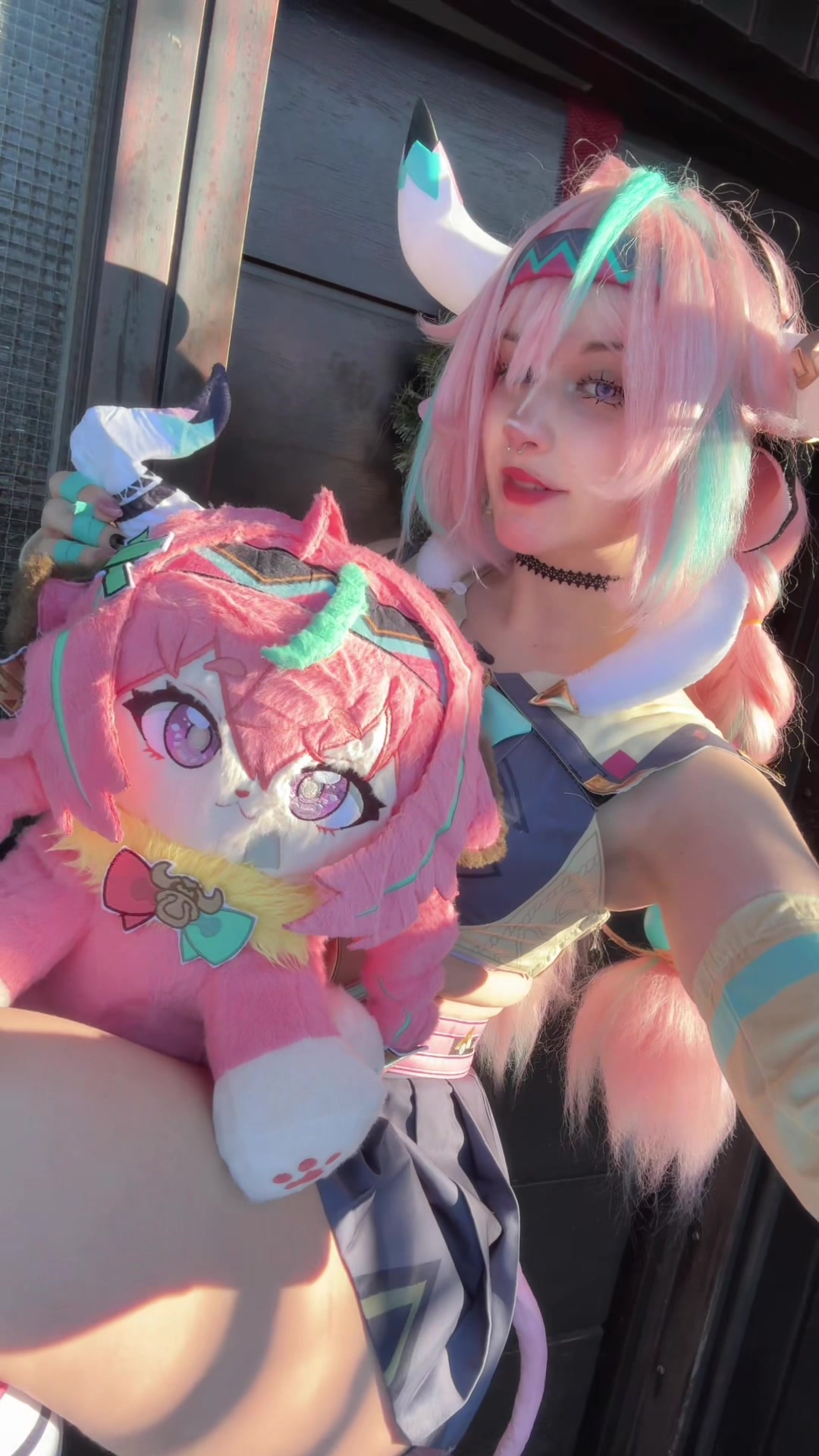 TikTok post by @hazel_cos for Plushshop. Caption reads: [...] Varesa? Cute Varesa meow plush from....