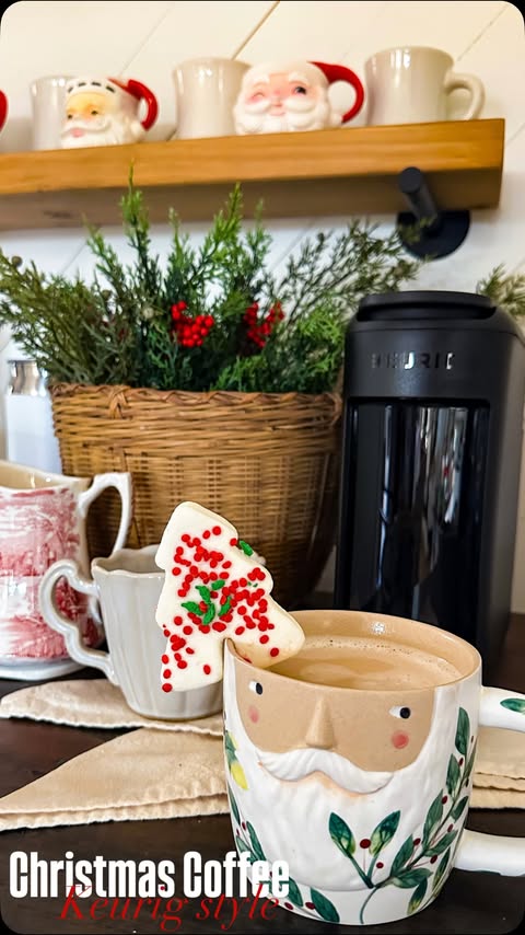 Instagram post by @itty_bitty_farmhouse for Keurig. Caption reads: #ad Holiday season is here and so is the hustle....
