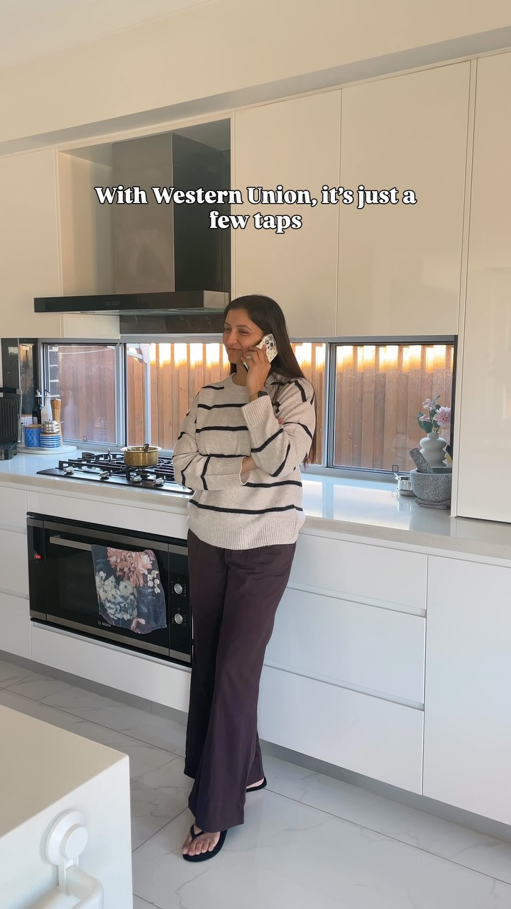 Instagram post by @mums_great_life for Western Union. Caption reads: Whether it’s for family across the city or across....