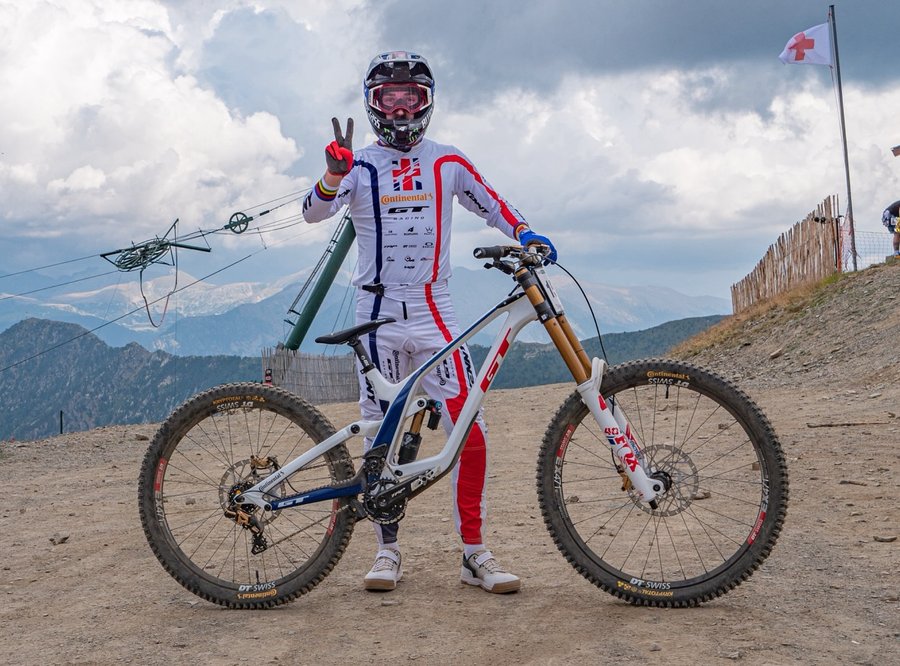 Instagram post by @chriscumming_dh for GT Bicycles. Caption reads: [...] / @kikeabelleiraphoto #GTBicycles....