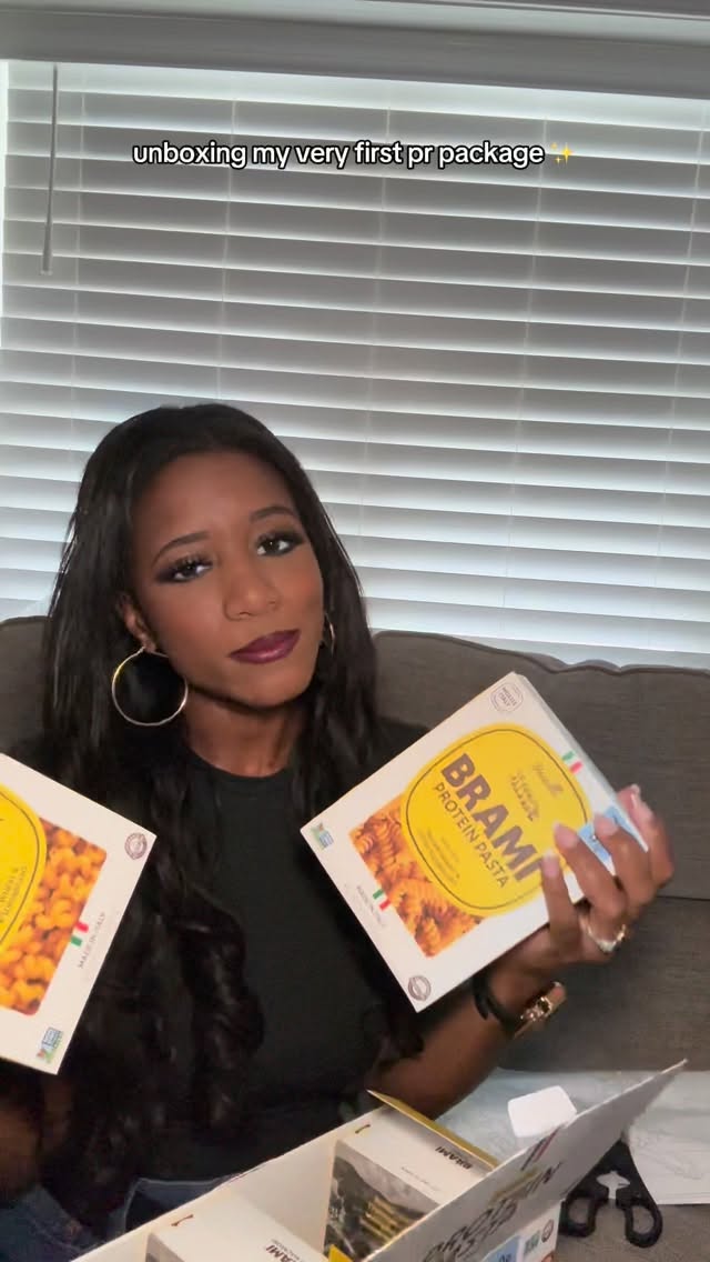 Instagram post by @shannelpearman for Brami. Caption reads: So excited to share my first ever PR package 🎉....