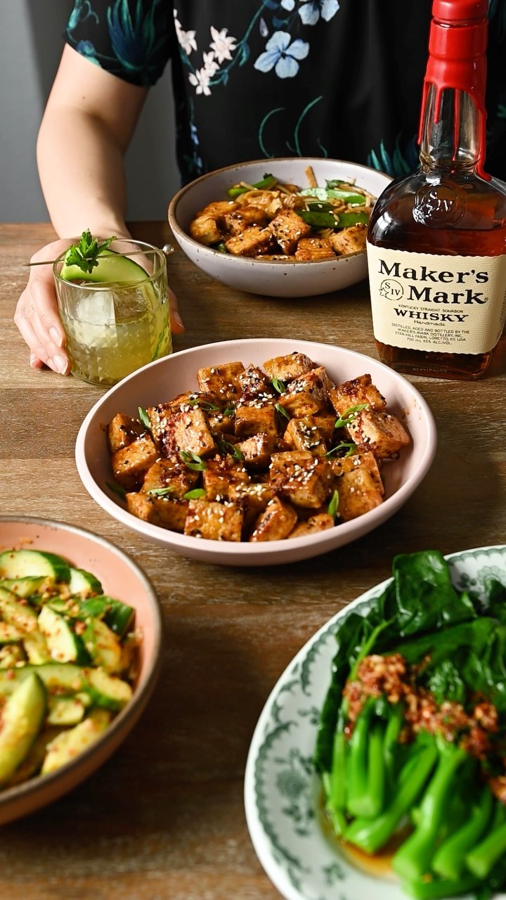 Instagram post by @hellolisalin for Maker’s Mark. Caption reads: #ad21+ A lot of my recipe development is....
