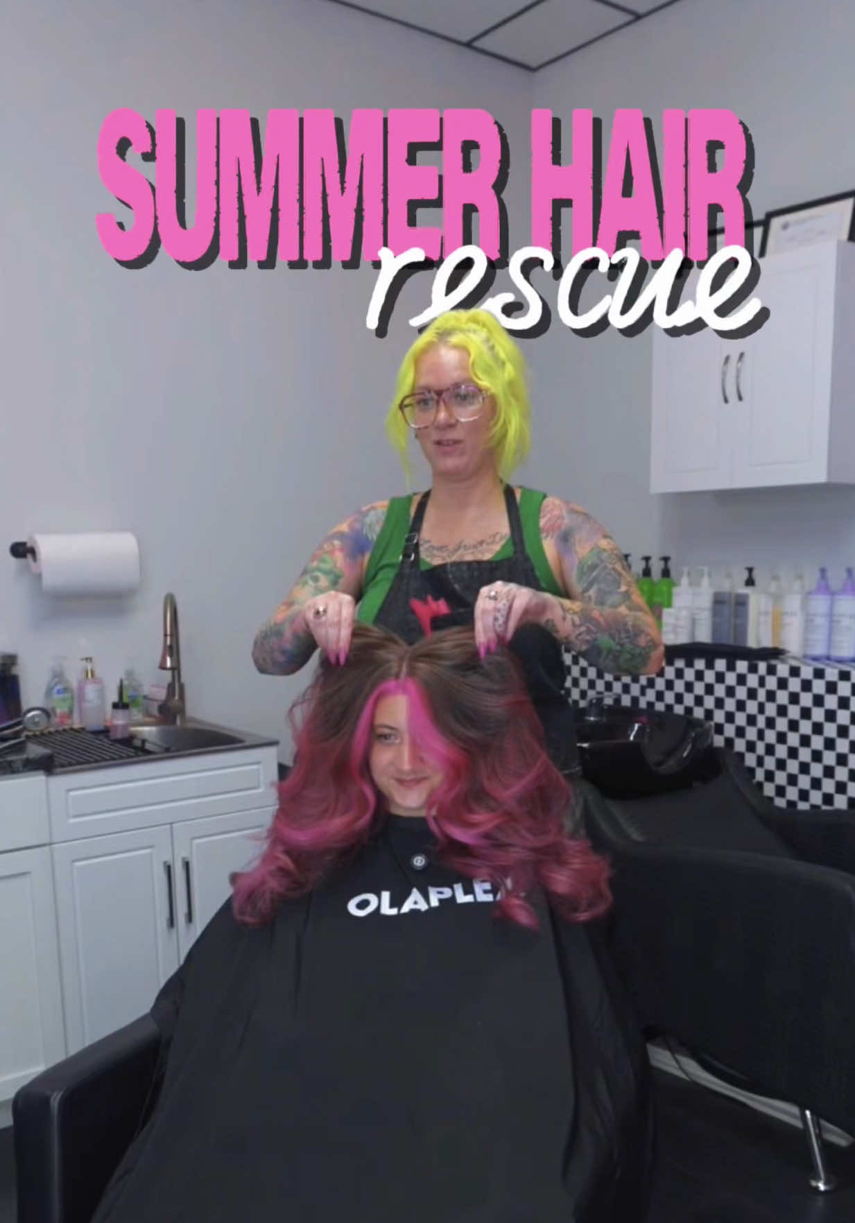 TikTok post by @cryistalchaos for OLAPLEX. Caption reads: [...] back to dull sun dried hair @Olaplex regime:....