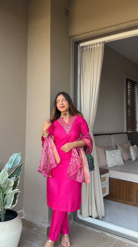 Instagram post by @chahat_saraogi for Shopsy. Caption reads: [...] suit sets for the weddings....