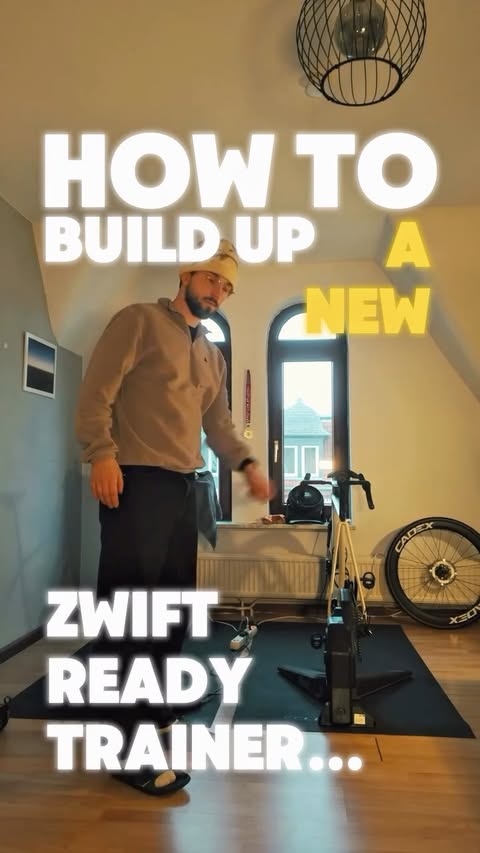 Instagram post by @fabian__sommer for Zwift. Caption reads: [...] noch nach dem perfekten Setup, um mit....