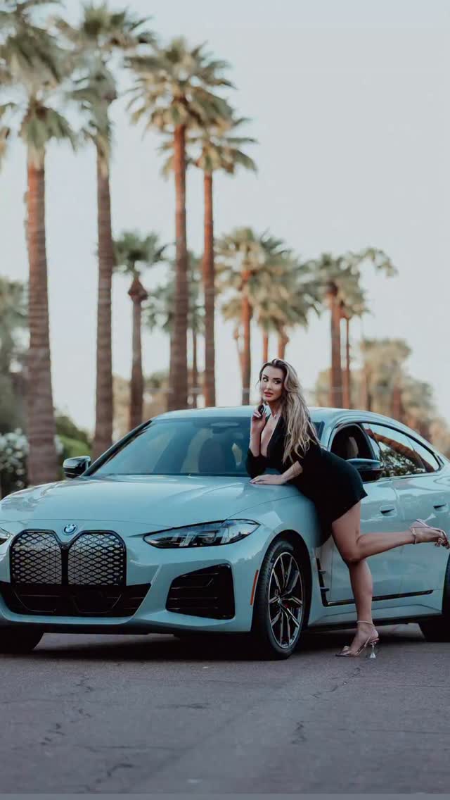 Instagram post by @jolenegoring for BMW USA. Caption reads: Luxury that moves with you ⚡️

️From the first....