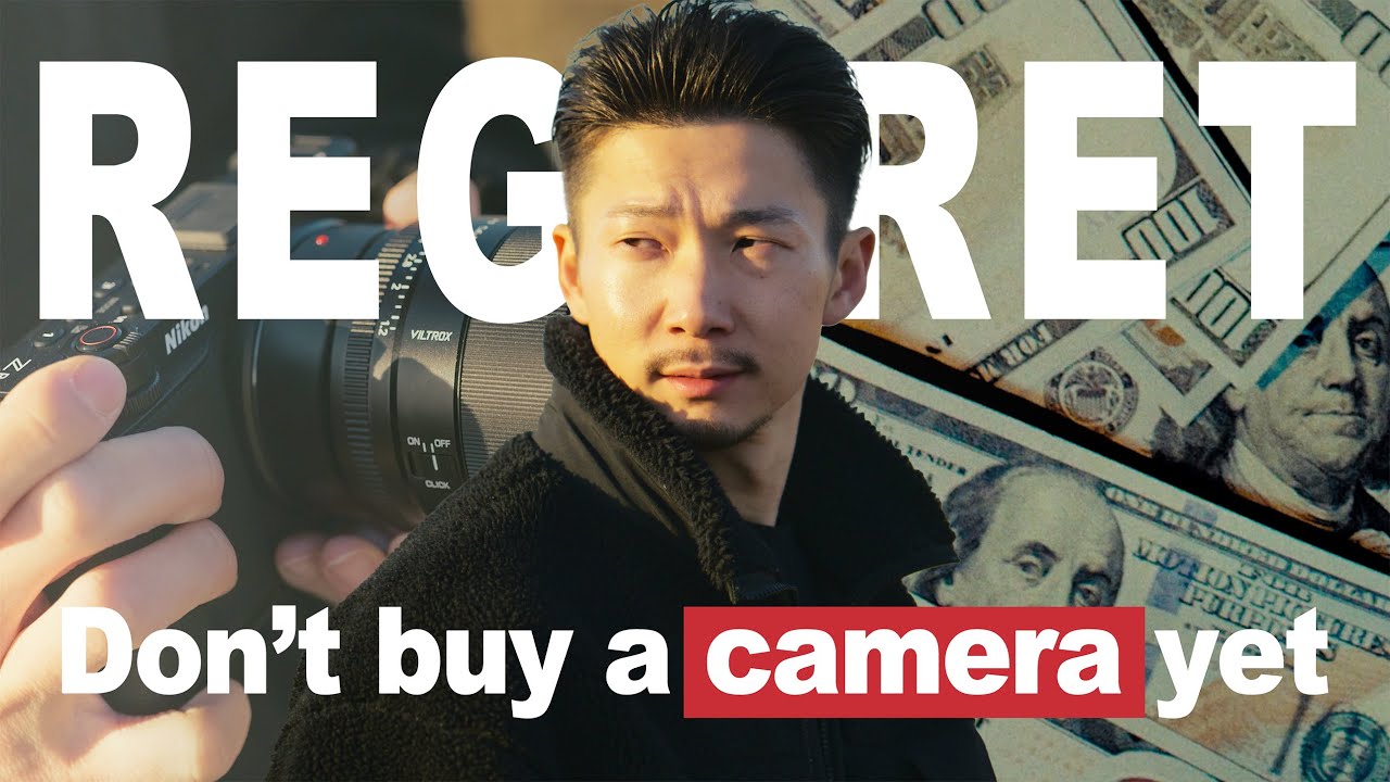 YouTube post by @KenseiAkatsu for Viltrox. Caption reads: DON'T Buy Your First Camera Until You Watch This.
