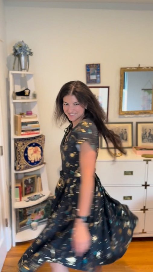 Instagram post by @flagbridgedesigns for Unique Vintage. Caption reads: #gifted. I loved these dresses that @uniquevintage....