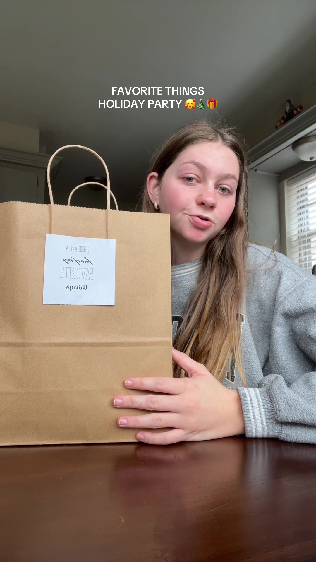 TikTok post by @beccascozycorner_ for Burt's Bees. Caption reads: Such a fun gift exchange 🥰🎄🎁 #giftexchange....