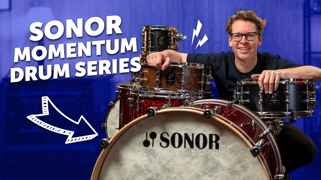 YouTube post by @DrumsBonedo for Thomann. Caption reads: Sonor Momentum Review: Maple vs Birch vs Beech –....